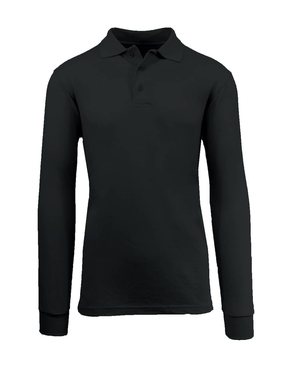 Galaxy by Harvic Long Sleeve Men's Pique Polo Shirt
